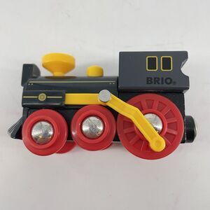 BRIO Wooden Steam Engine Train Toy 3+ Preschool Compatible w/ Wooden Track